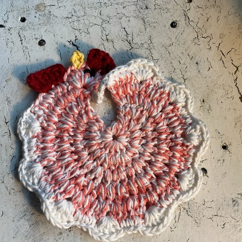 2 Chicken Pot Holders Double Thick Cotton $25